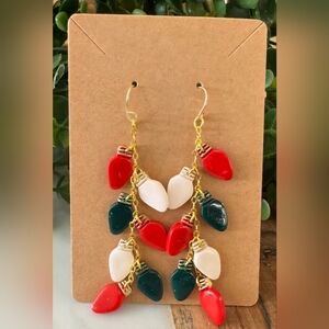 Festive Multicolor Dangle Polymer Clay Earrings